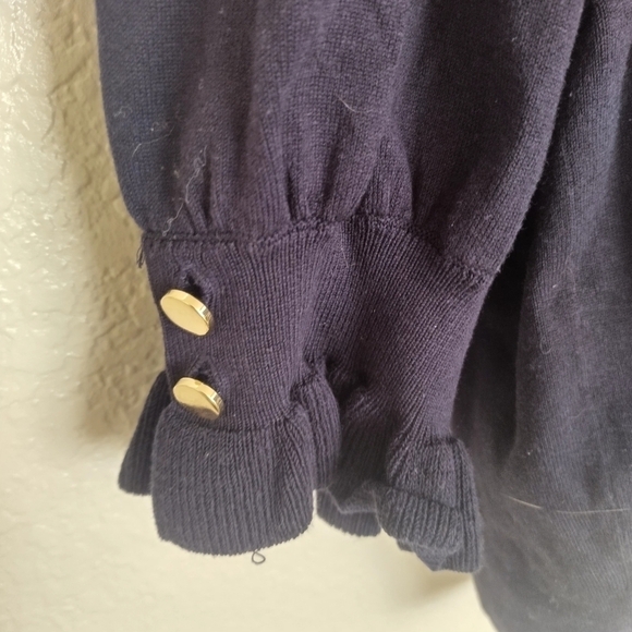 Ba&sh sera button up jumper navy sz M - Picture 4 of 11